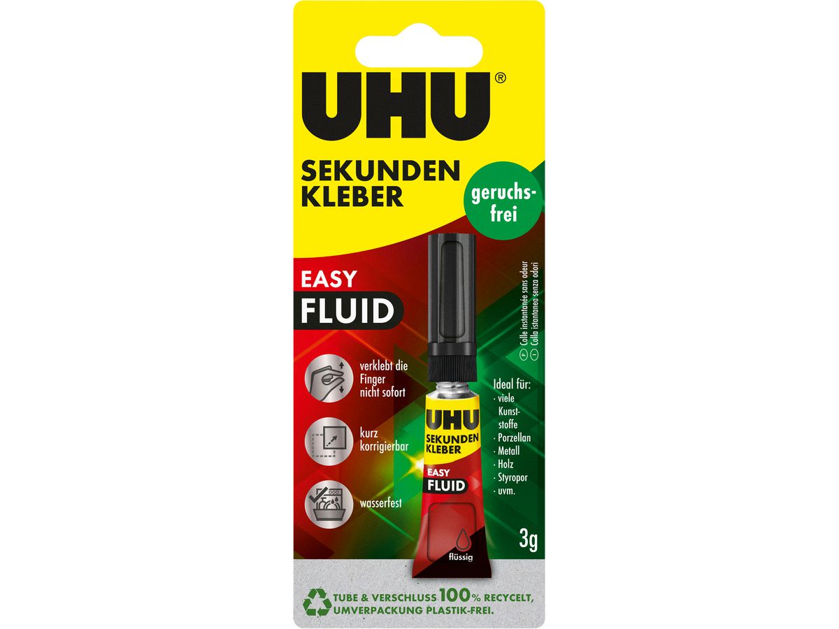 UHU Superglue 3g 46130 liquide, sans solvent (4026700461305)