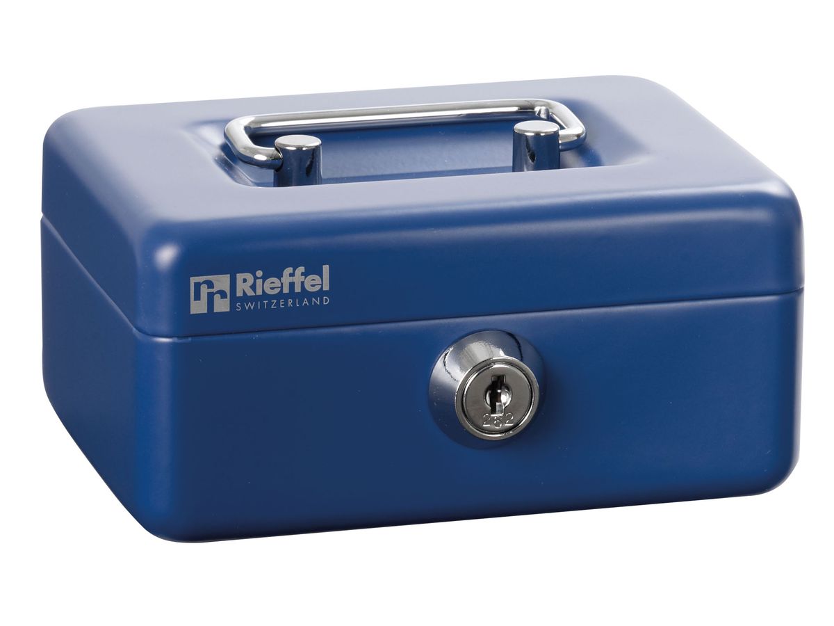 RIEFFEL SWITZERLAND Geldkassette KIKA KIKABLAU 12,5x6x9,5cm blau (7640115311160)