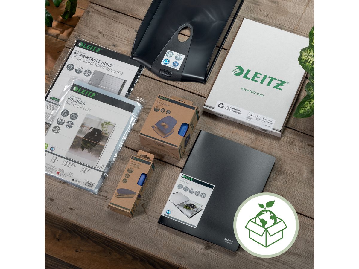 LEITZ Portariviste Recycle A4 2476-50-20 rosso, CO2 neutro (4002432134571)