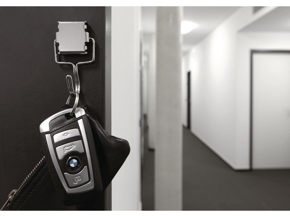 MAGNETOPLAN Aimant avec Crochet 65mm 16667 argent (4013695044538)