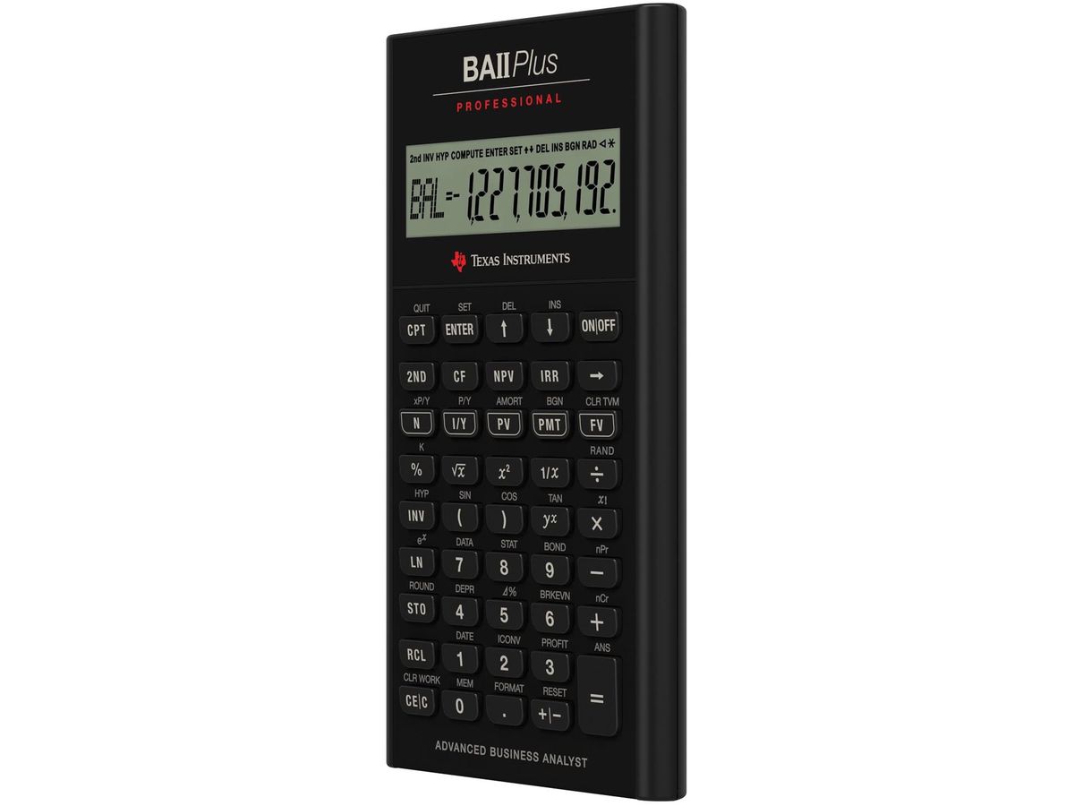 TEXAS INSTRUMENTS Calculator Finance BA II Plus Professi professional d/f/e (3243480107075)