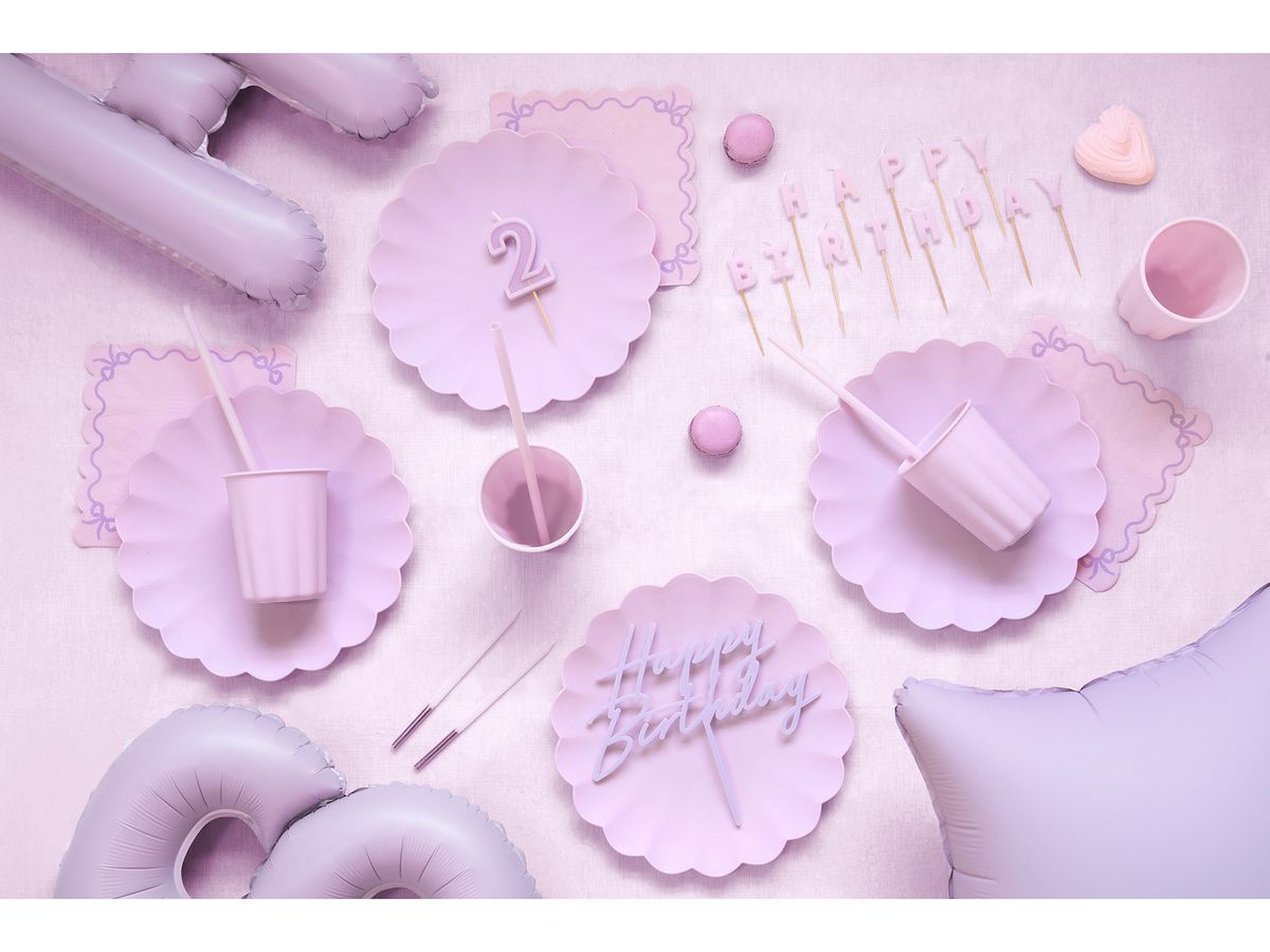 PARTYDECO Tazze con volant 220ml KPL1-014 viola 4 pezzi (5904555065970)