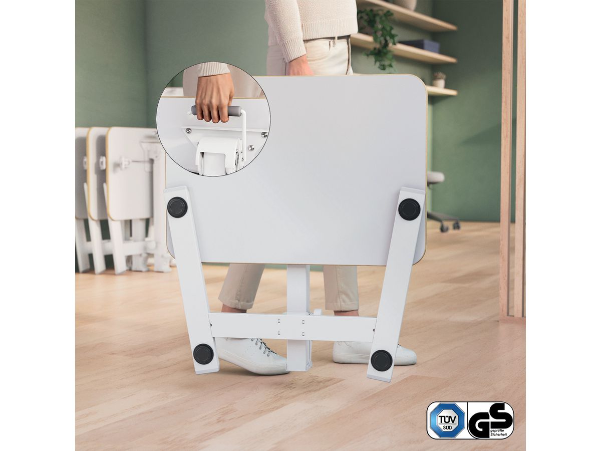 LEITZ Sitz-/Steh-Schreibtisch Ergo 6588-00-01 Weiss, Höhenverstellbar (4002432143054)