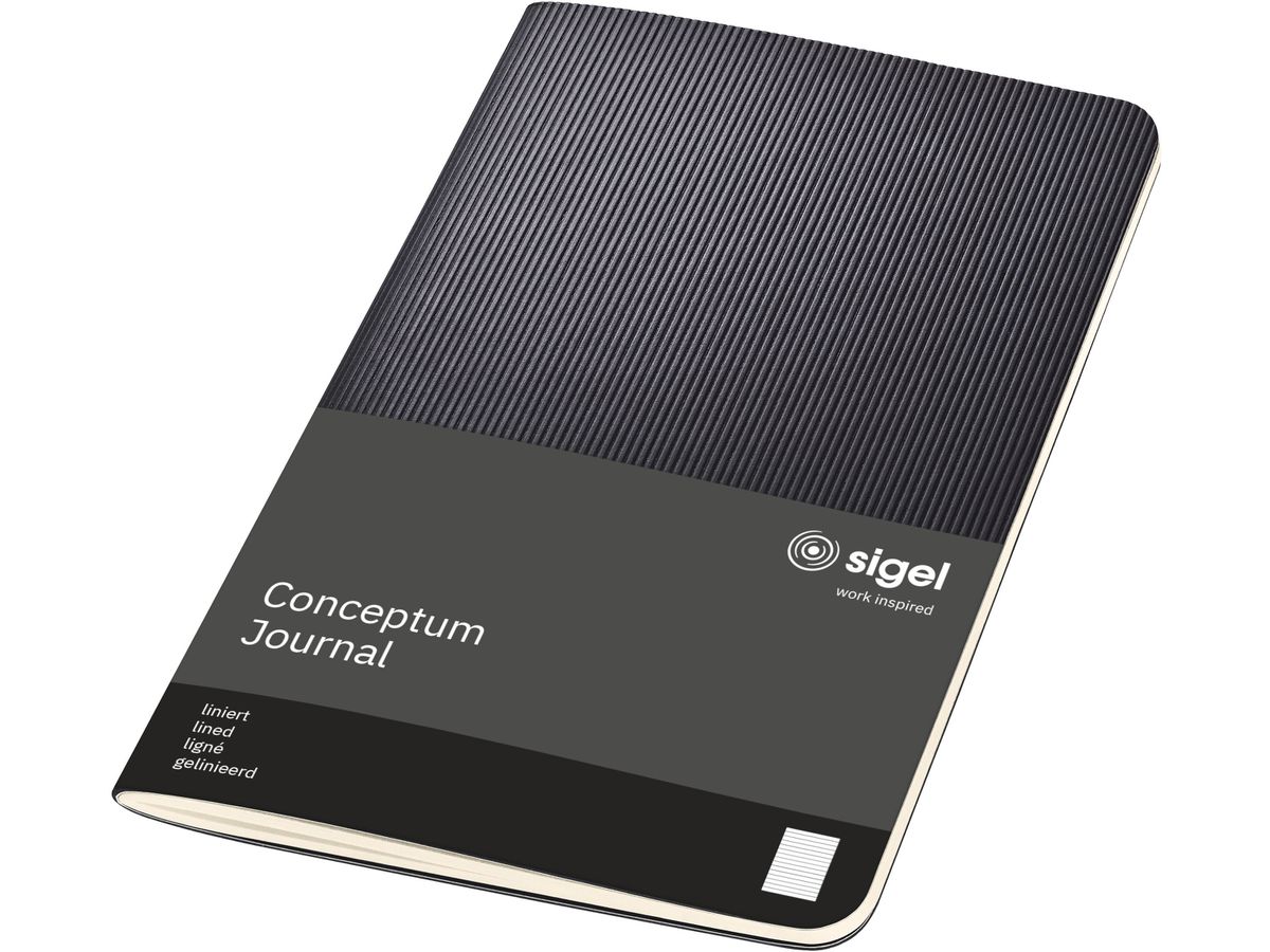 CONCEPTUM Notizheft CONCEPTUM Softc. A6 CO865 Softwave,black,ligné (4004360830969)
