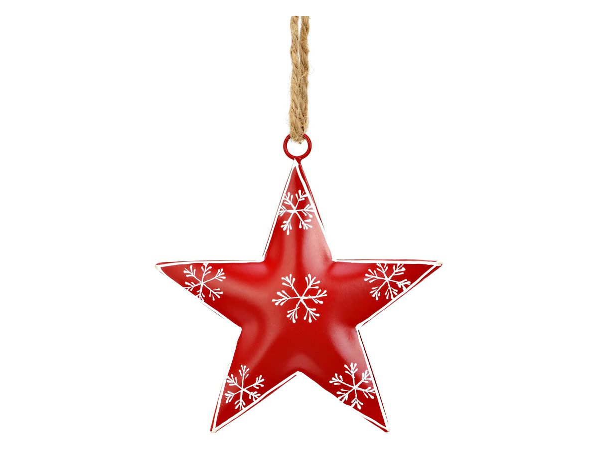 ROOST Weihnachtshänger Stern 11x1cm 10044112 Metall, rot (4007698692001)