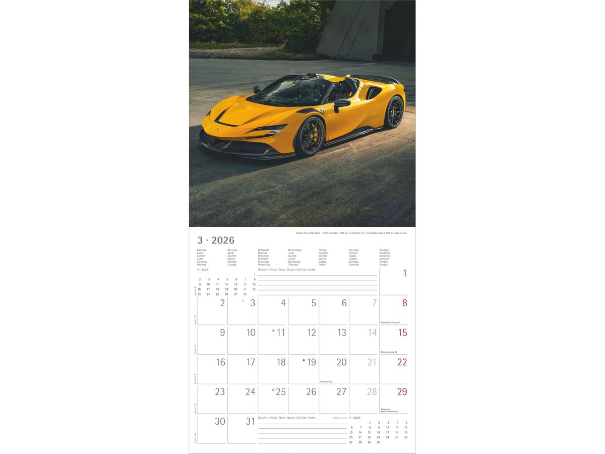 ALPHA EDITION Bildkalender 2026 160182 High Speed ML 30x30cm (4069095001824)