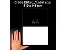 AVERY ZWECKFORM Etichette univers. 210x148mm 6604 bianco 130 pz./65 fogli (4004182066041)