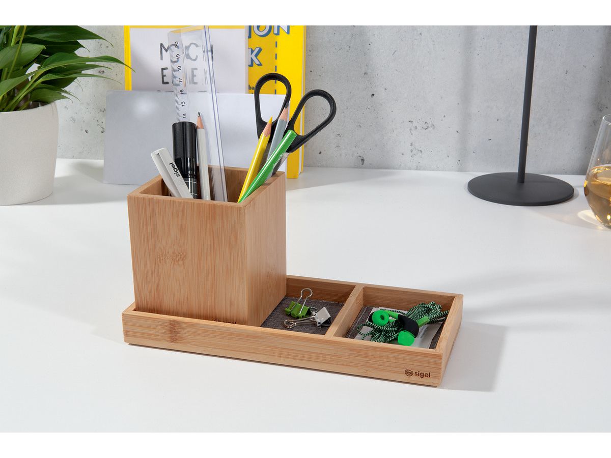 SIGEL Stifteköcher Eyestyle SA204 bambus 9.8x9.8cm (4004360785511)