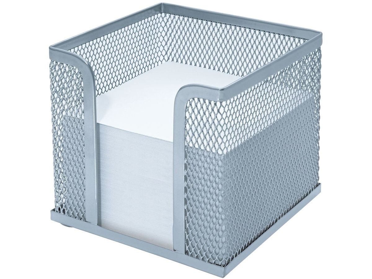 WEDO Zettelbox OFFICE 65754 10x10x10cm Metall silber (4003801792804)