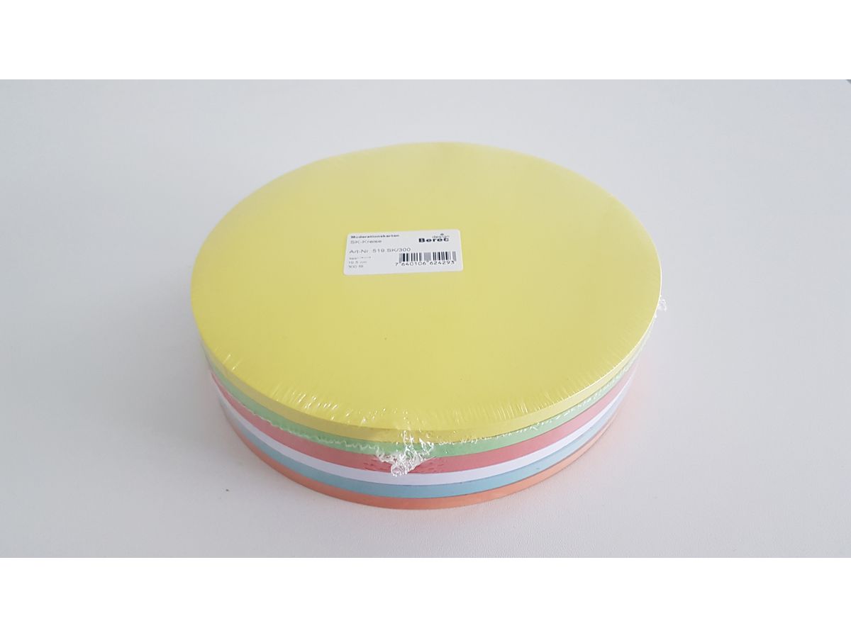 BEREC Cartes, 6 couleurs ass. 519.SK300 crecle 185mm 300 pcs. (7640106624293)