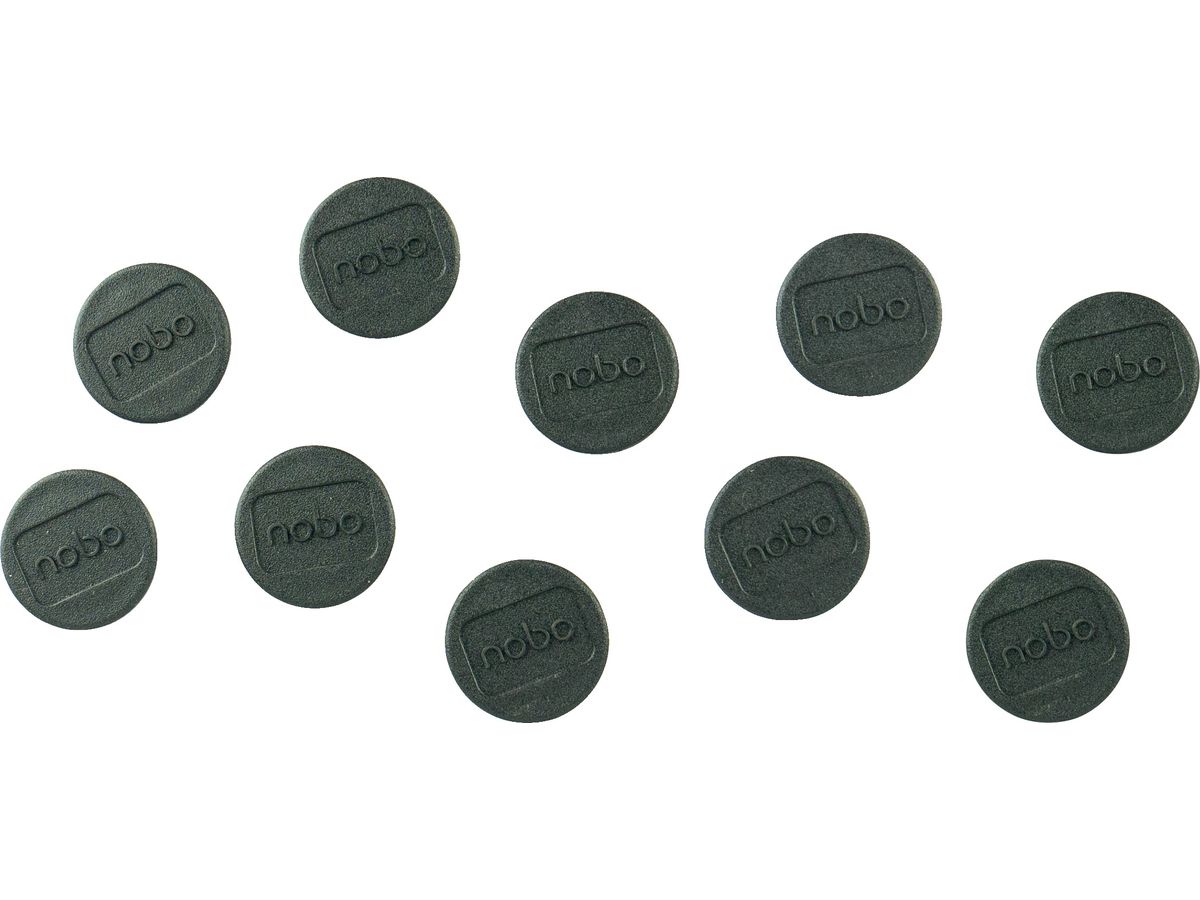 NOBO Aimant ronde 24mm 1915291 noir 10 pcs. (5028252611138)
