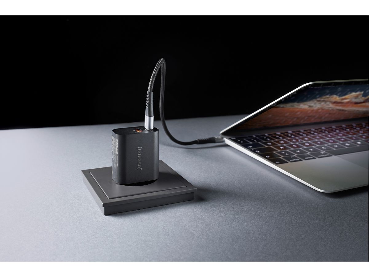INTENSO Power Adapter W30AC Charger 7803010 30W, USB-A & USB-C black (4034303035915)