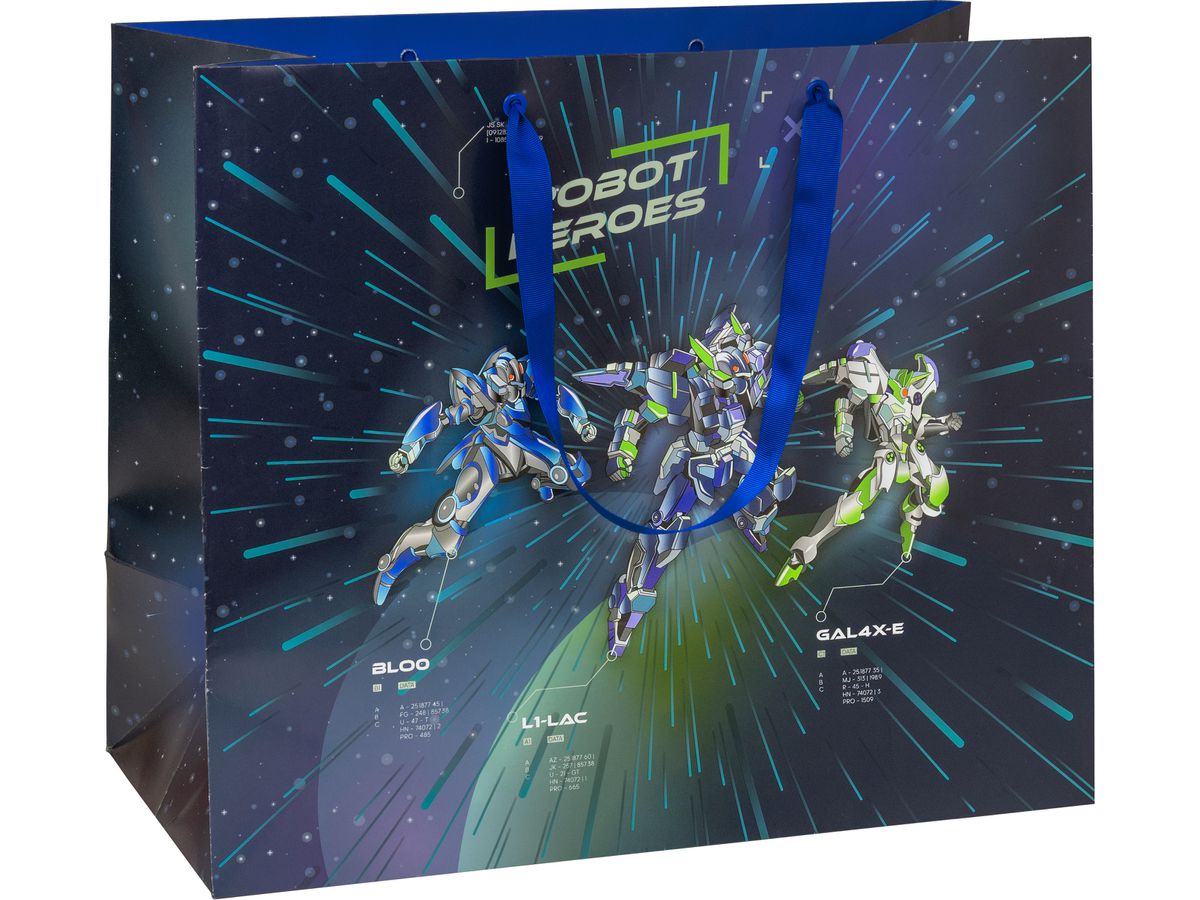 STEWO Borsa regalo Robot 2545517742 blu scuro 45x22x38cm (7630050883877)