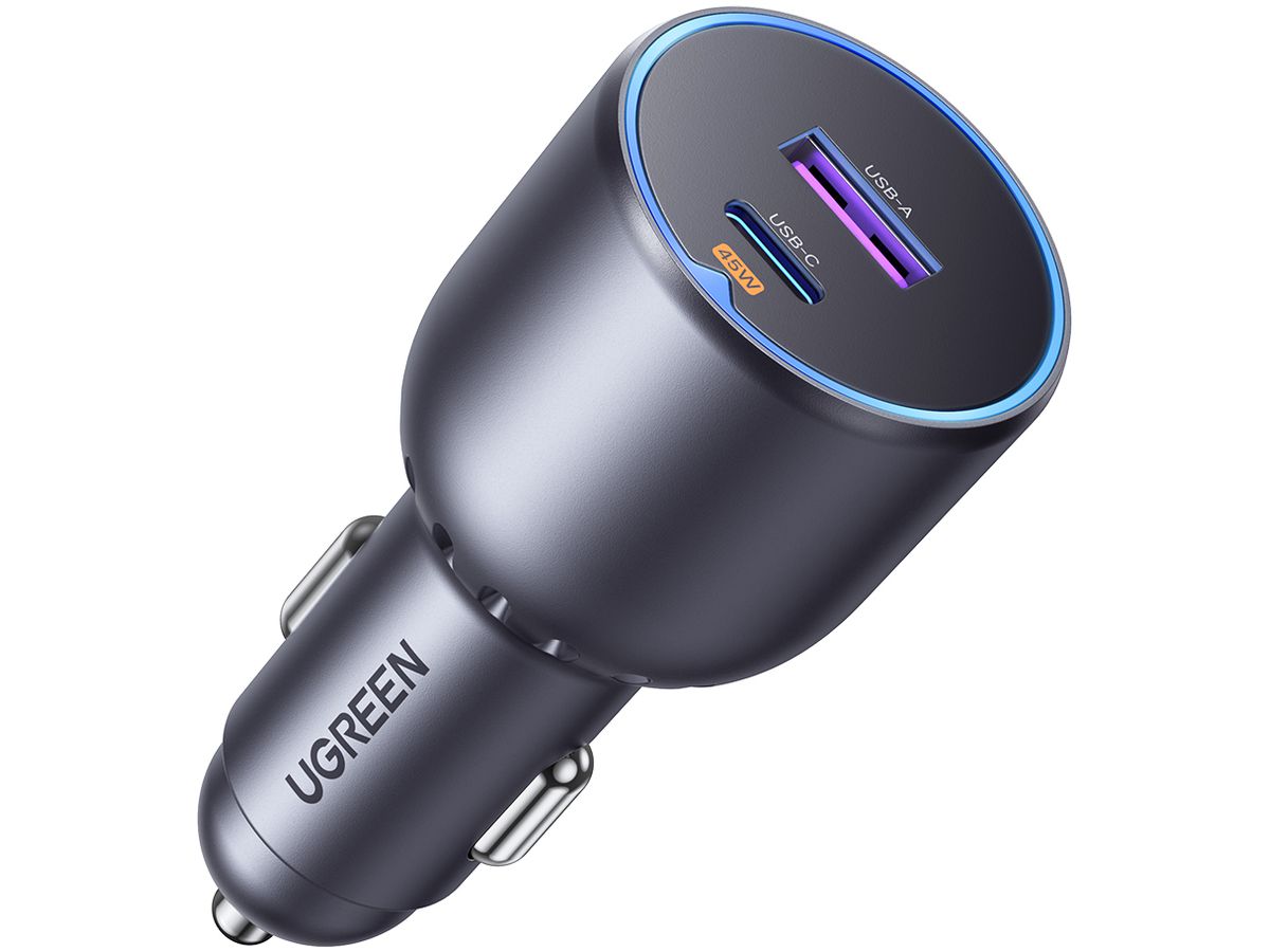 UGREEN Fast Car Charger 63W 2-Port 35023 1x USB-C, 1x USB-A (6941876230235)