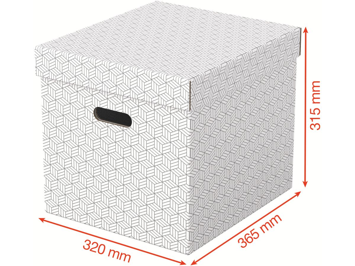 ESSELTE Vaschetta potadoc. Home Cube 628288 365x320x315mm, bianco 3 pz (4049793072333)