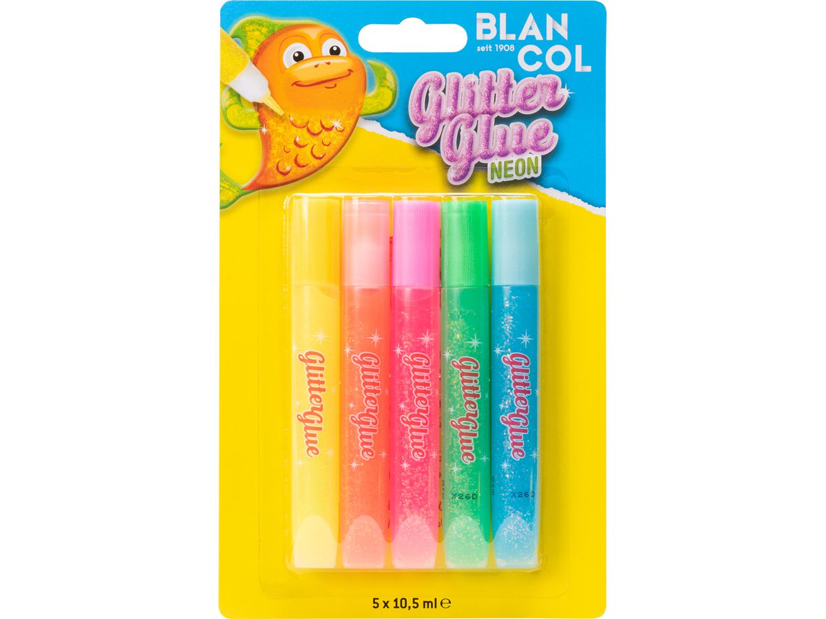 BLANCOL Glitter Glue Pen NEON 32402 5x10,5ml (7610067324020)