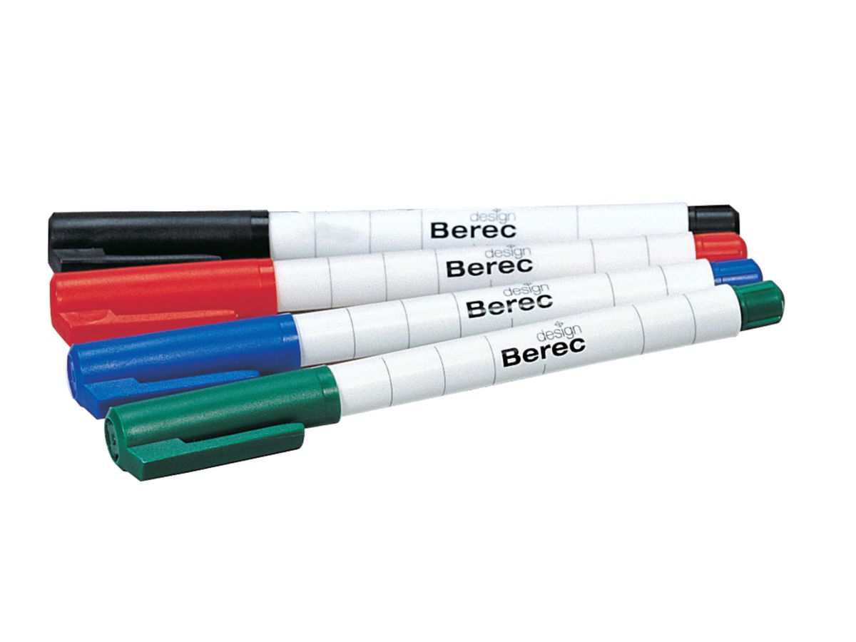 BEREC Whiteboard Marker schmal 1mm 956.04.99 4er Etui (7640106622619)