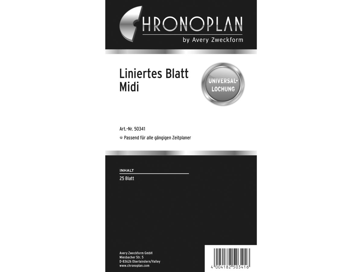 CHRONOPLAN foglio foderato 50341Z.26 25 foglie Midi (4004182503416)