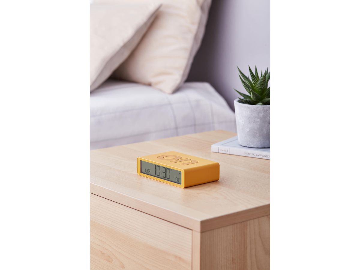 LEXON Réveil Flip Classic LR157J9 jaune, USB-C (3660491209398)