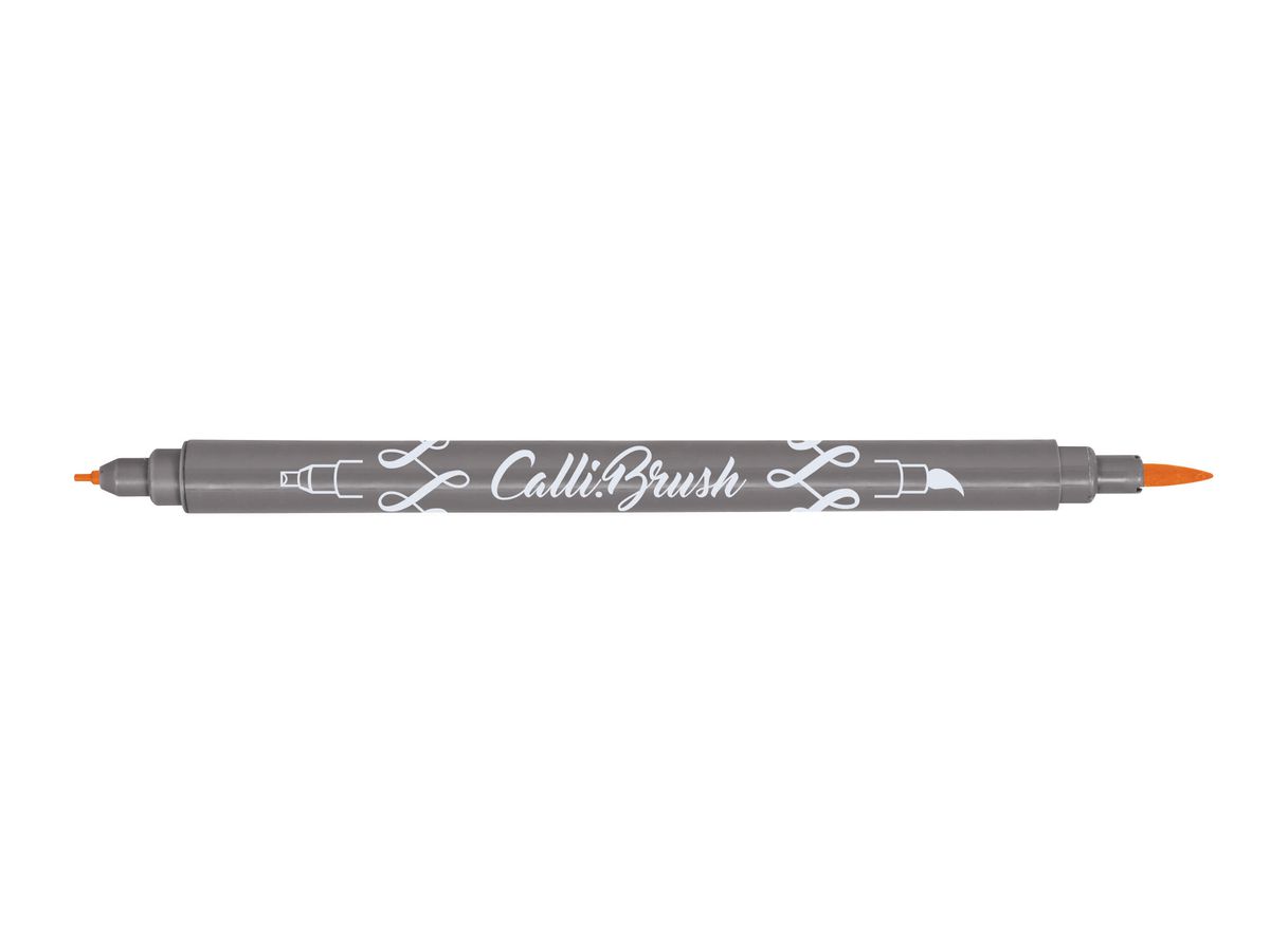 ONLINE Callibrush Pen Double Tip 2mm 19054/6 Fluo Orange (4014421190543)