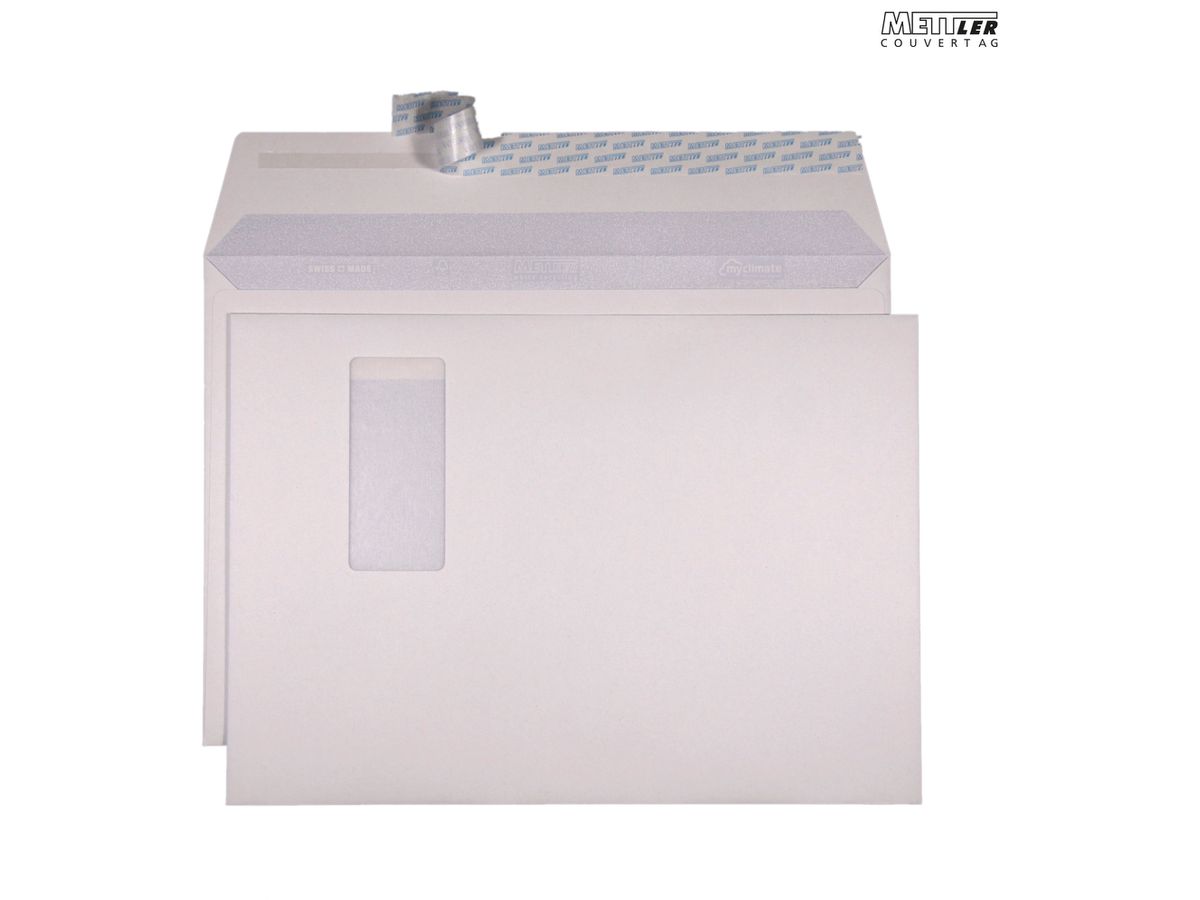 METTLER Couvert Fenster rechts C4 9244 120g, recycling weiss 250 Stk. (7640126061429)