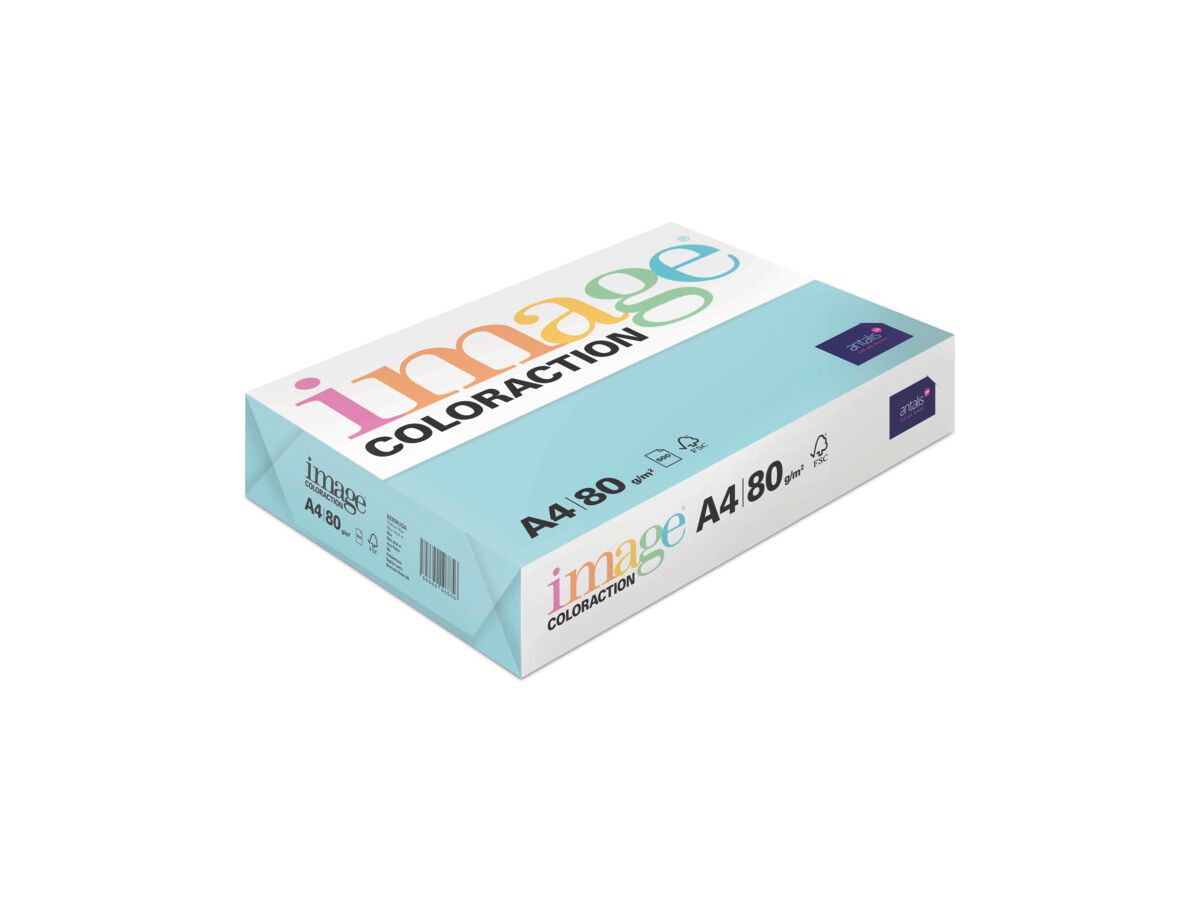 IMAGE COLORACTION Papier à copier Bermuda A4 266435 80g, bleu alizé 500 feuilles (3597320032486)