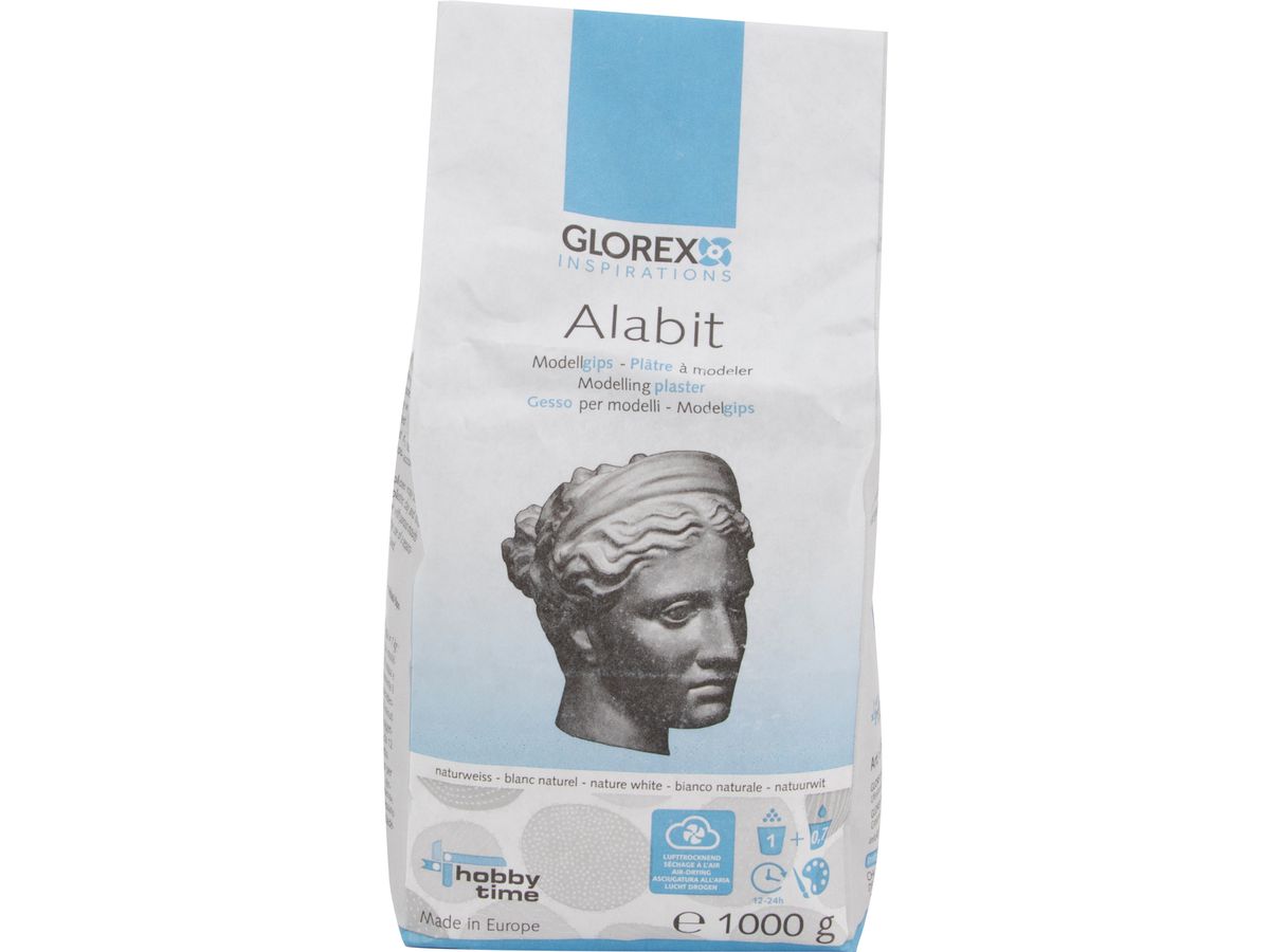 GLOREX Plâtre de modelage Alabit 1kg 62608429 (4013340047020)