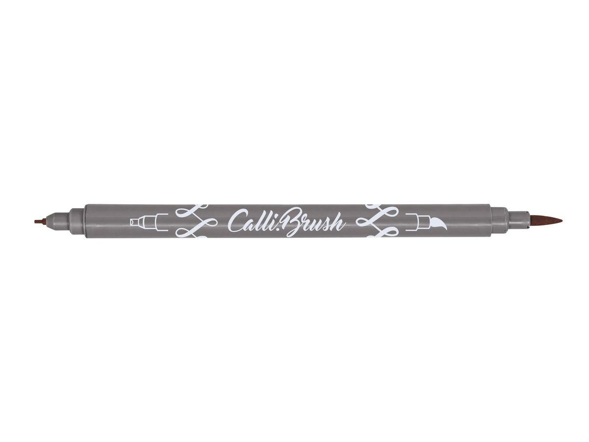 ONLINE Callibrush Pen Double Tip 2mm 19062/6 Brown (4014421190628)