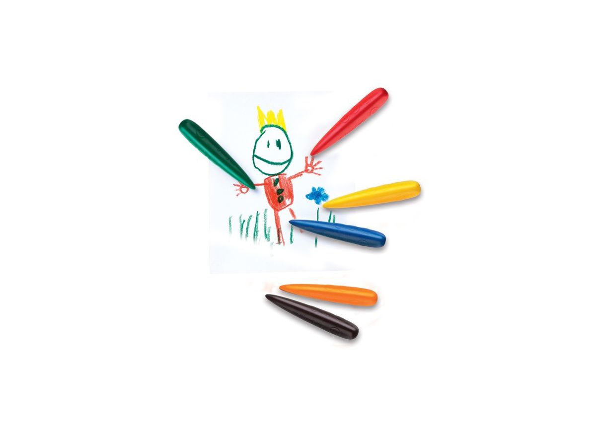 FABER-CASTELL Craie doigt 120404 6 couleurs Set (4005401204046)