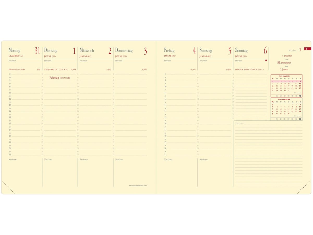 QUO-VADIS Recharge Executive Pres. 2026 905003Q 1S/2P Impala/Soho DE 16x16cm (3371010141838)