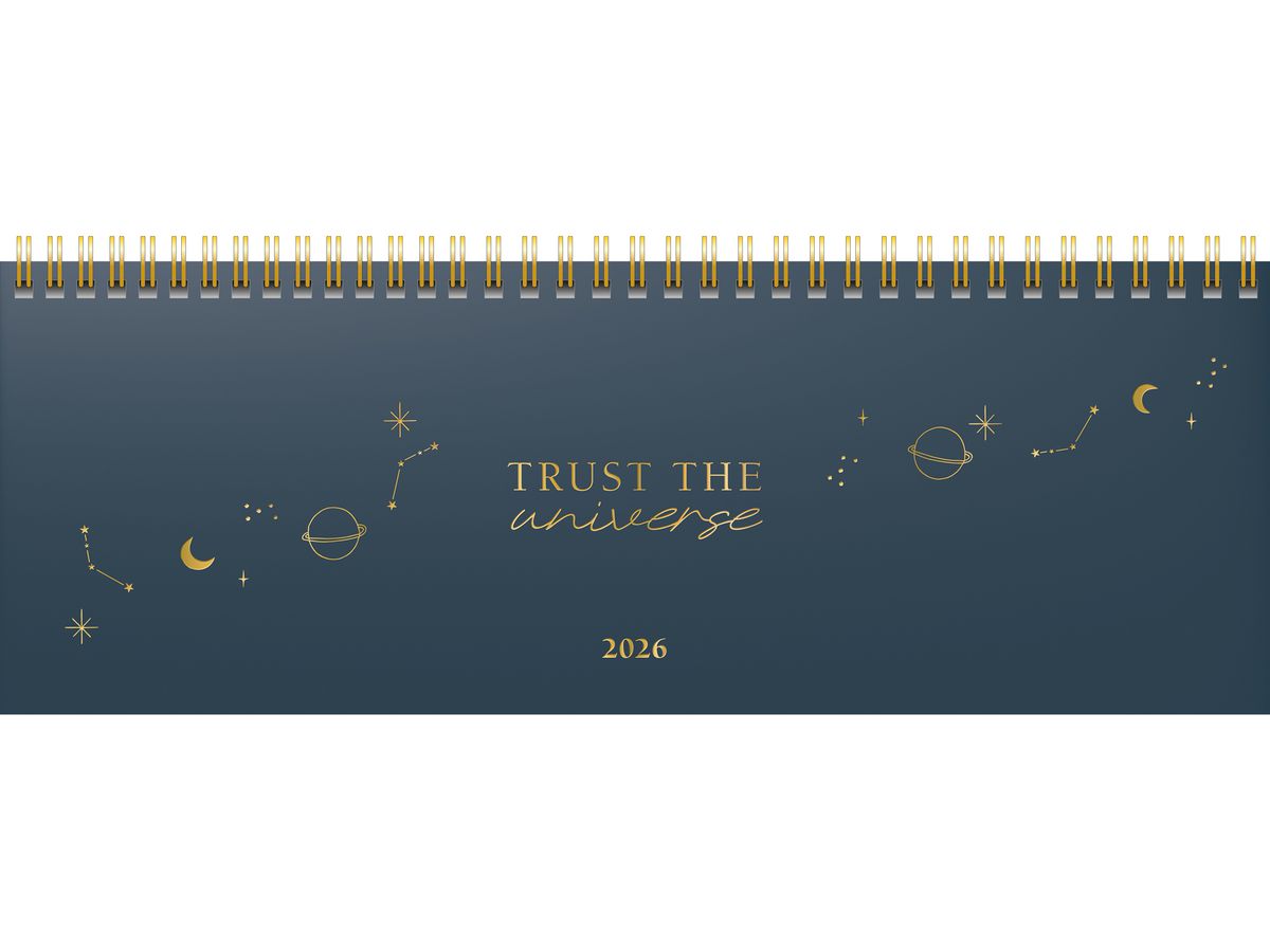 RIDOIDE Cal. de table Design Line 2026 7036311016.26 1S/2P Universe AL 29.7x10.5cm (4003273791381)