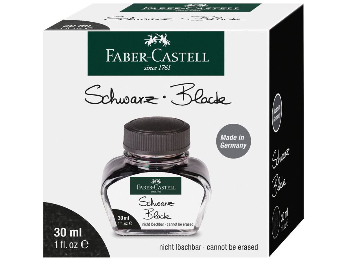 FABER-CASTELL Encre 30ml 149854 noir (4005401498544)