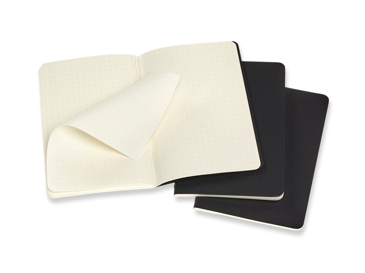 MOLESKINE Notizheft 3x 14x1.2x9cm 719206 gepunktet, schwarz, 64 Seiten (8058341719206)
