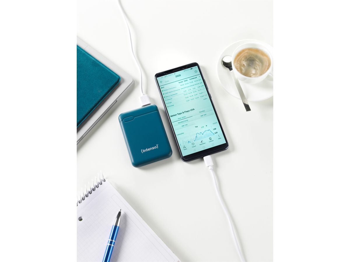 INTENSO Powerbank XS5000, petrol 7313527 5000 mAh, USB-A, USB-C (4034303028283)