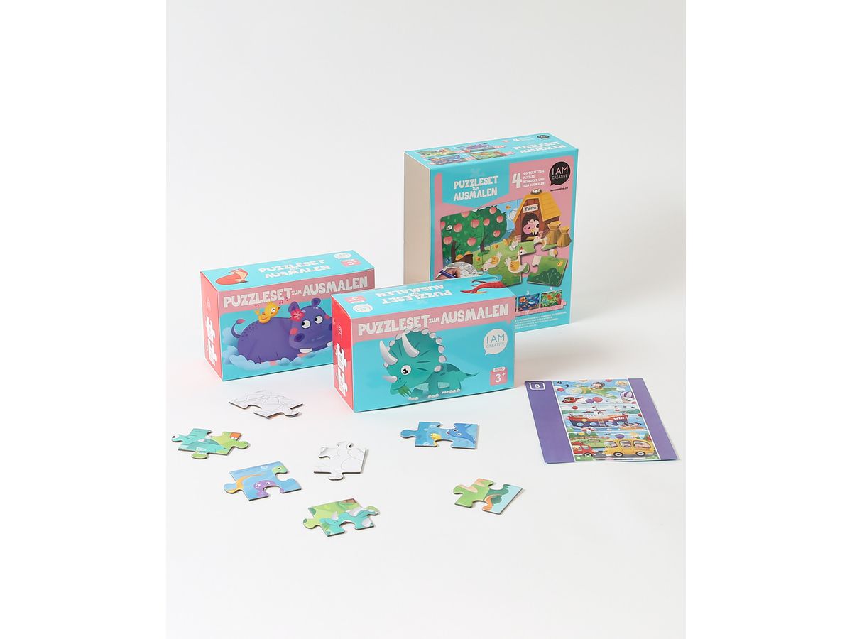 I AM CREATIVE Puzzleset 4087.552 zum Ausmalen ab 3 Jahre (7611983207114)