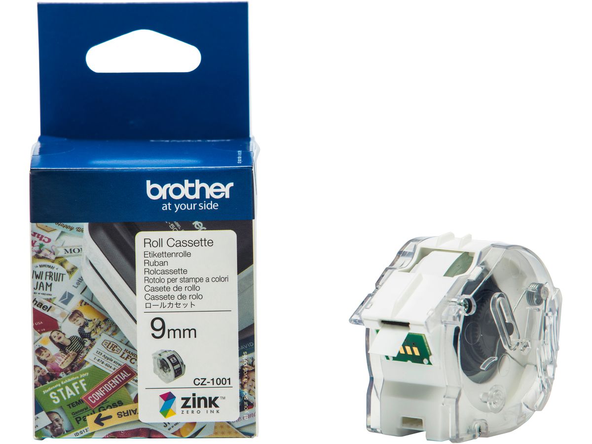 PTOUCH Colour Paper Tape 9mm/5m CZ-1001 VC-500W Compact Label Printer (4977766779272)