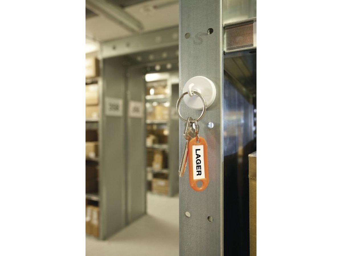 MAGNETOPLAN Aimant avec Crochet 47mm 52647 blanc 16kg (4013695024516)