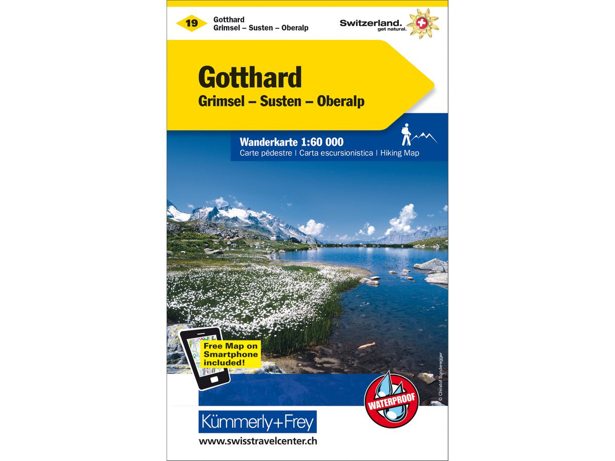 KÜMMERLY+FREY Carta escursionistica 325902219 Gotthard 1:60'000 (9783259022191)