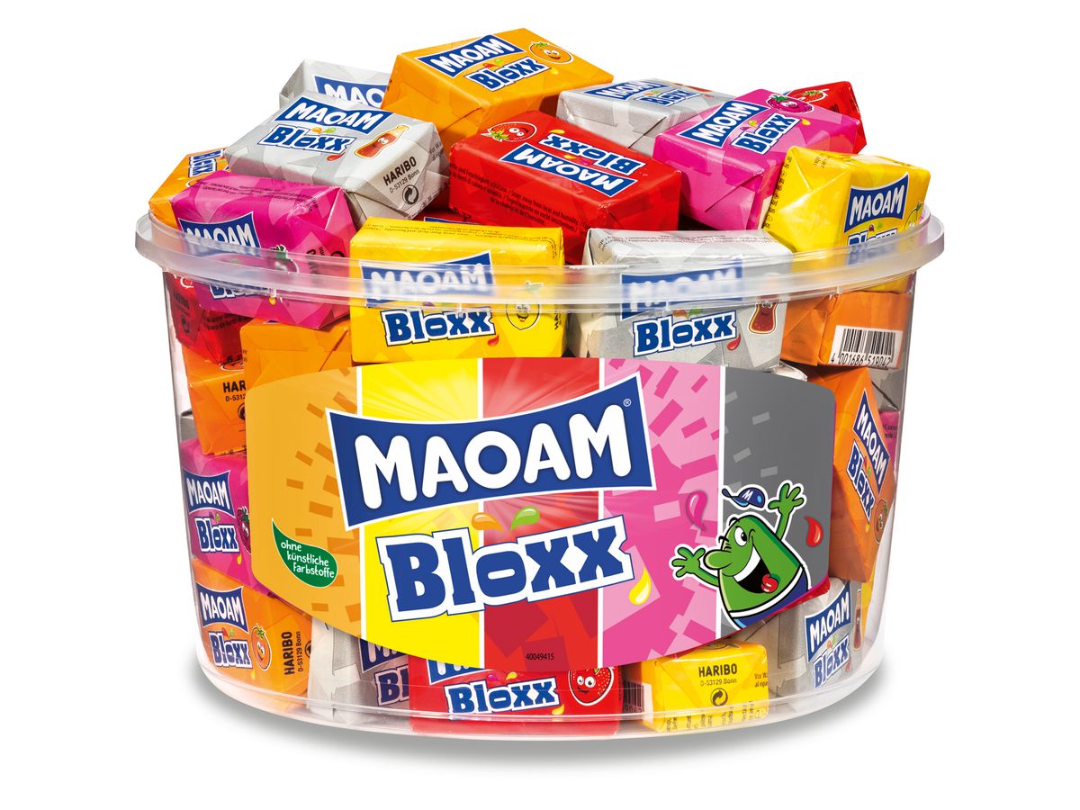 MAOAM Bloxx Frucht Dose 109400000966 50 x 22 g, 1.1 Kg (4001686519721)