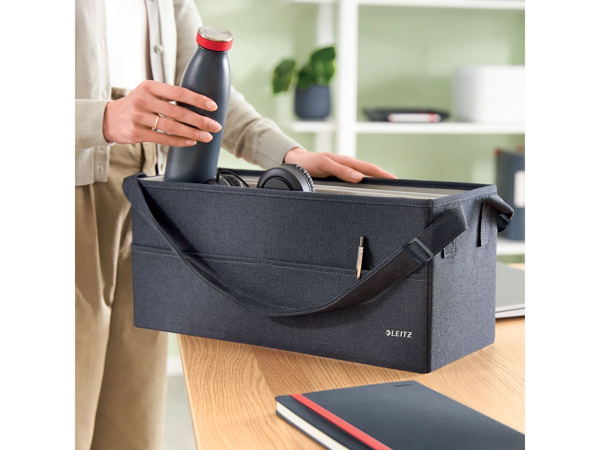 LEITZ Borsa in tessuto Hot Desk 6444-00-89 grigio vel. 3scom 46.5x21x20cm (4002432134625)