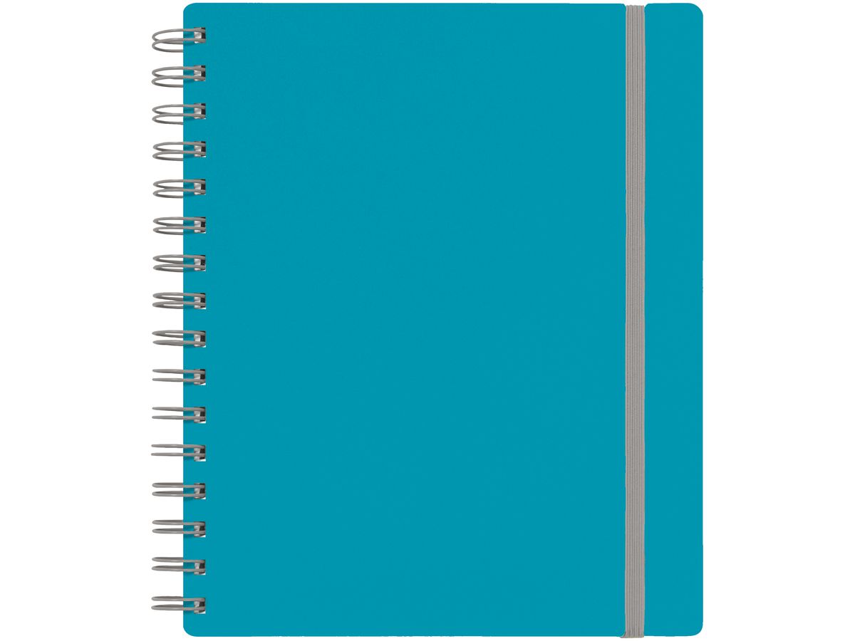 KOLMA Carnet spirale Doppia A5 06.543.20 bleu/gris, carr. 100 feuille (7611967060872)
