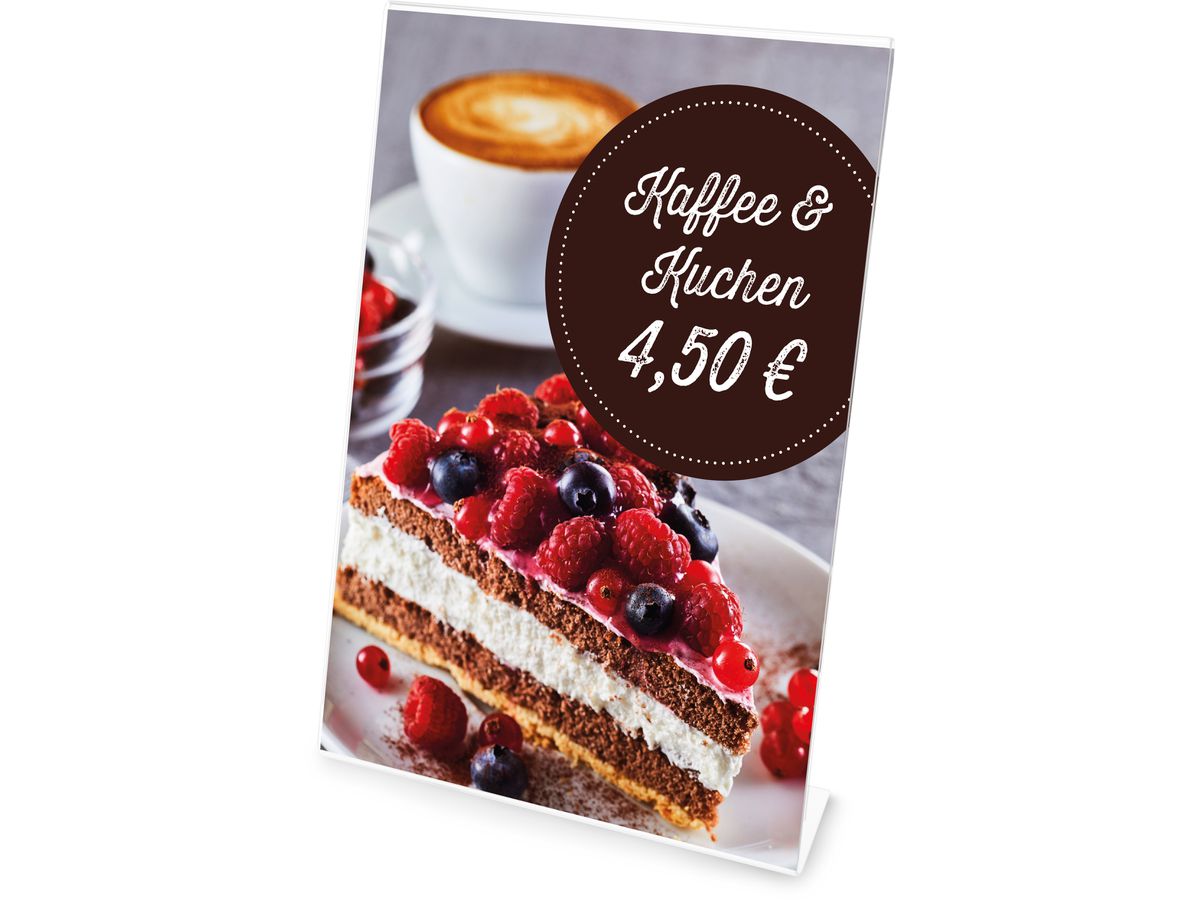 DEFLECTO Display tavolo Classic Image 480101 A9, trasversale, inciso (0079916026718)