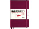 LEUCHTTURM Wochenkalender Medium 2026 44372472 1W/1S port red DE A5 (4004117663659)