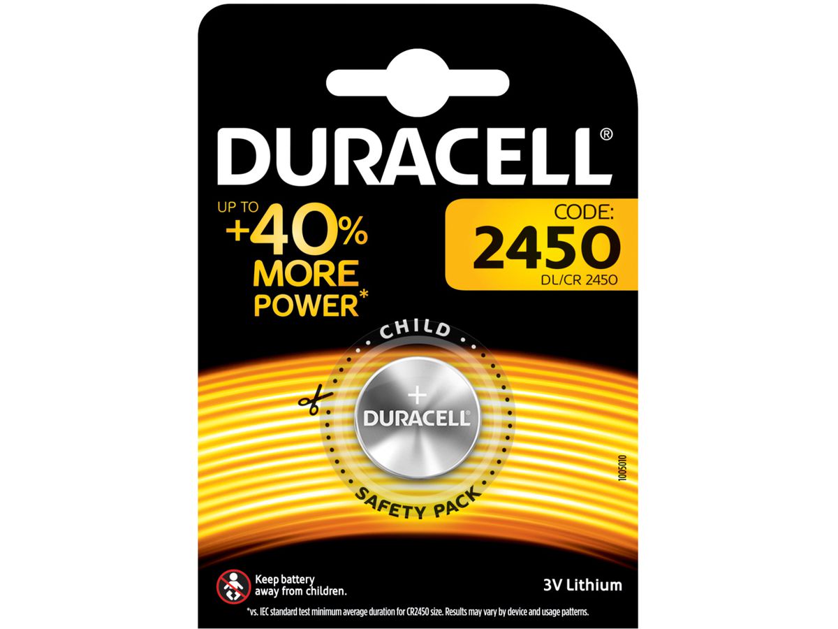 DURACELL Knopfbatterie Specialty DL2450 CR2450, 3V (5000394030428)