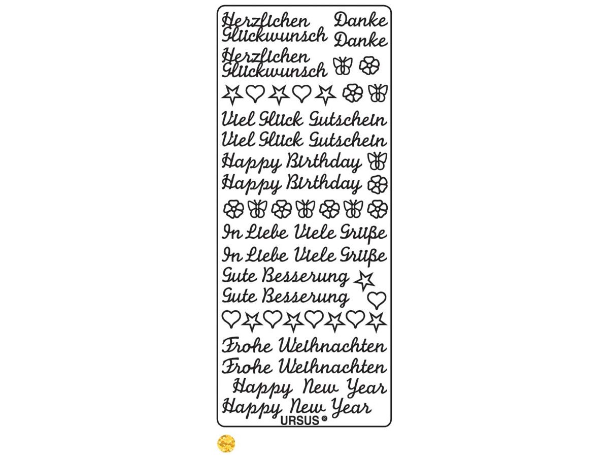 URSUS Sticker ologramma 59200001 Motivo 01 oro (4008525647546)