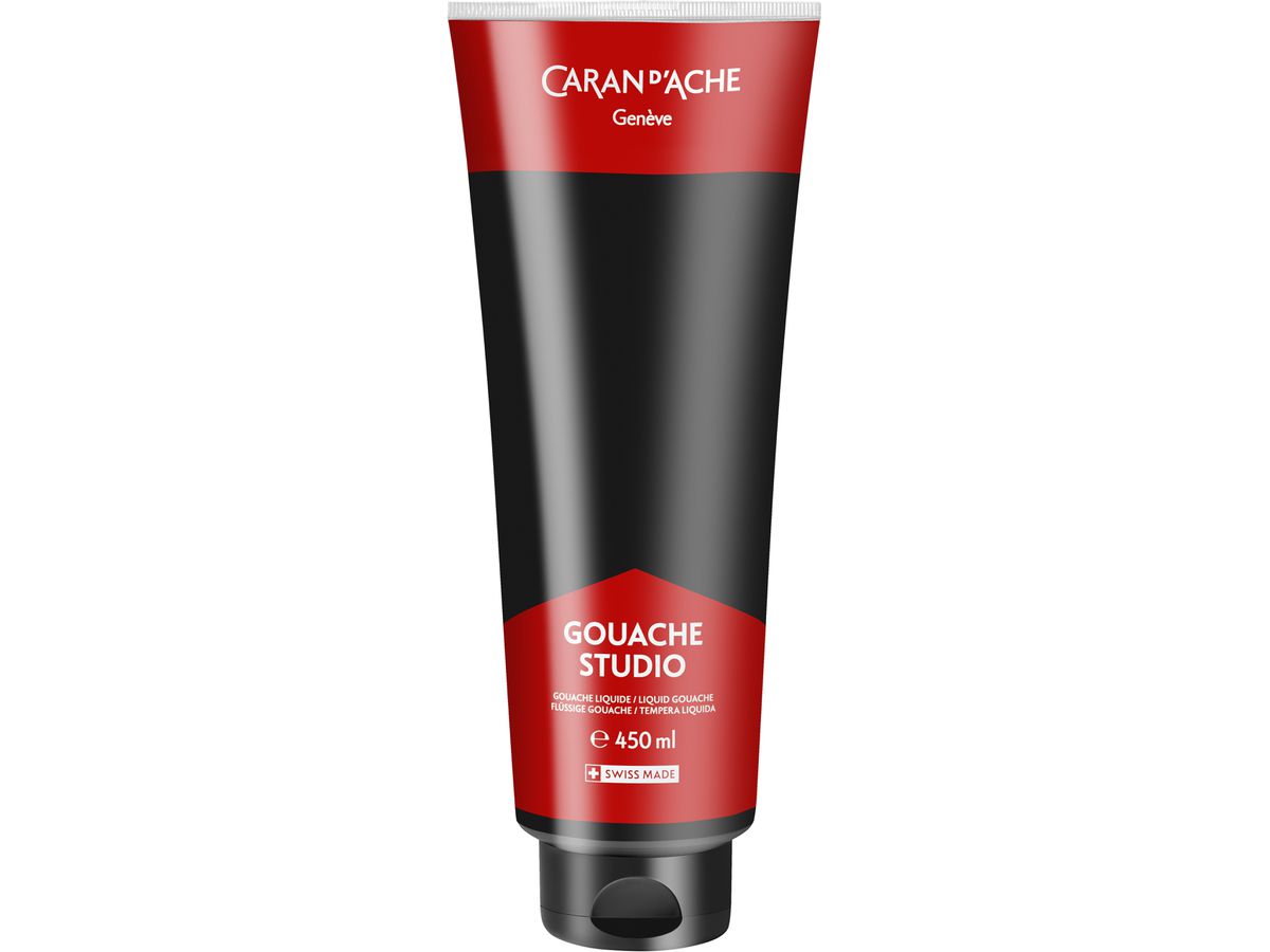 CARAN D'ACHE Colore opaco Gouache 450ml 2340.009 nero, Studio (7630002358125)