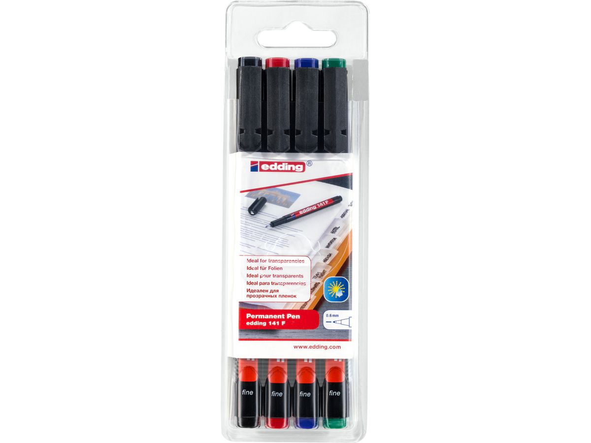 EDDING OHP-Marker permanent F 141-E4 4er Etui (4004764124428)