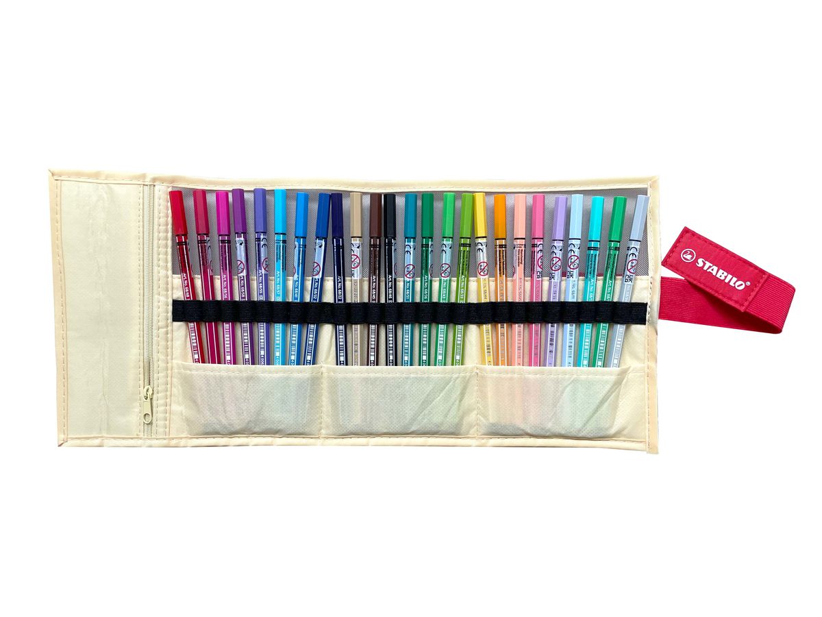 STABILO Rollerset point 68 1.1mm 6825-08-02CH 25 couleurs ass. jaune pastel (4006381589307)