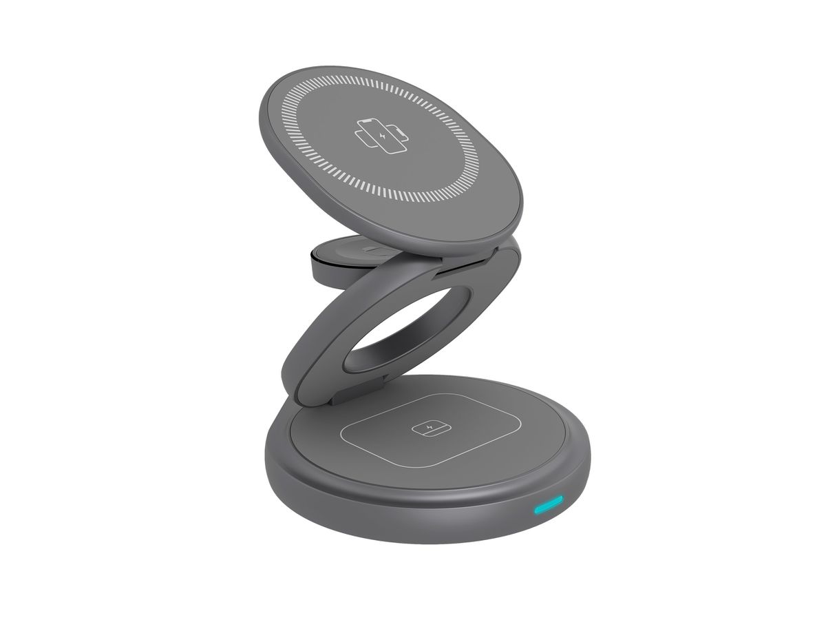 ICY BOX 3in1 Wireless Charging Stand IB-SH101-CH up to 15W, USB-C (4250078174325)
