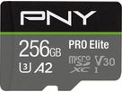PNY micro-SDXC Pro Elite 256GB PSDU256V3 UHS-I U3 A2 & adapter (0751492639062)
